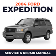 2004 Ford Expedition service and repair manual cover with vehicle photo