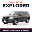 2004 Ford Explorer service and repair manual cover with vehicle photo