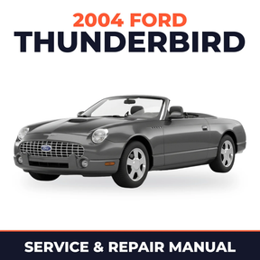 2004 Ford Thunderbird service and repair manual cover with vehicle photo