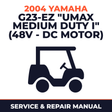 2004 Yamaha G23-EZ "UMAX MEDIUM DUTY I" (48V - DC MOTOR) Service and Repair Manual - golf car workshop manual cover