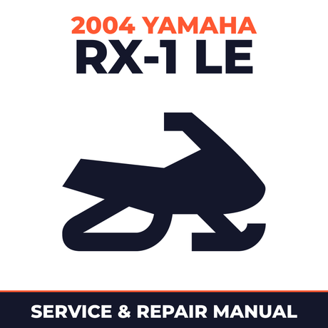 2004 Yamaha RX-1 LE Service and Repair Manual - snowmobile workshop manual cover