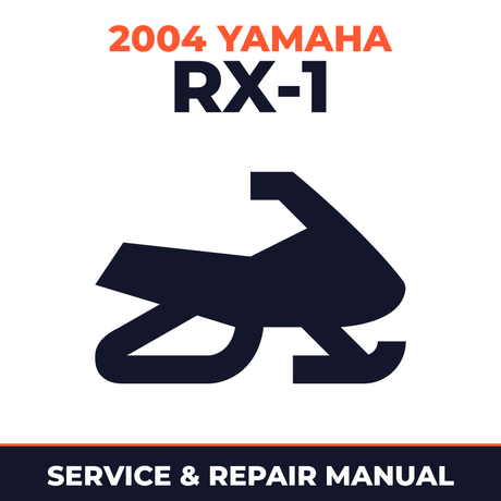 2004 Yamaha RX-1 Service and Repair Manual - snowmobile workshop manual cover