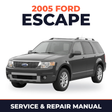 2005 Ford Escape service and repair manual cover with vehicle photo