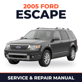 2005 Ford Escape service and repair manual cover with vehicle photo