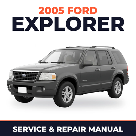 2005 Ford Explorer service and repair manual cover with vehicle photo