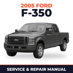 2005 Ford F-350 service and repair manual cover with vehicle photo