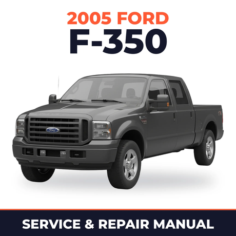 2005 Ford F-350 service and repair manual cover with vehicle photo