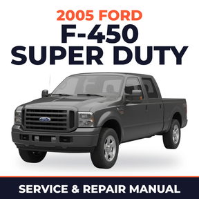 2005 Ford F-450 Super Duty service and repair manual cover with vehicle photo