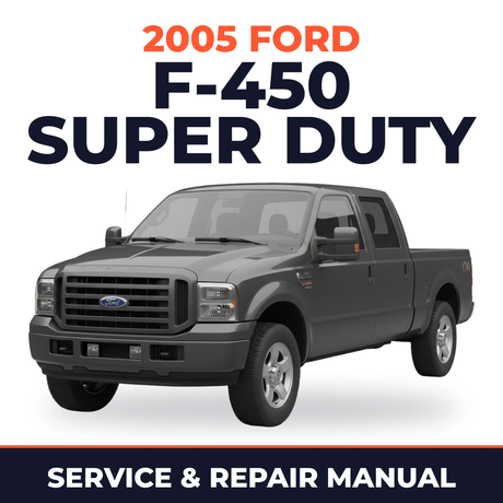 2005 Ford F-450 Super Duty service and repair manual cover with vehicle photo