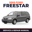 2005 Ford Freestar service and repair manual cover with vehicle photo