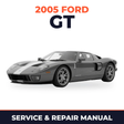 2005 Ford GT service and repair manual cover with vehicle photo
