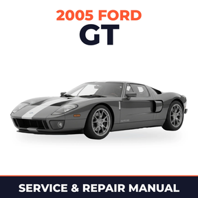 2005 Ford GT service and repair manual cover with vehicle photo
