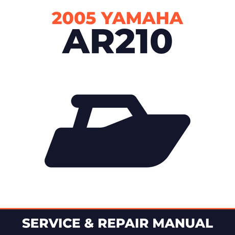2005 Yamaha AR210 Service and Repair Manual - boat workshop manual cover