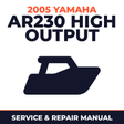 2005 Yamaha AR230 High Output Service and Repair Manual - boat workshop manual cover