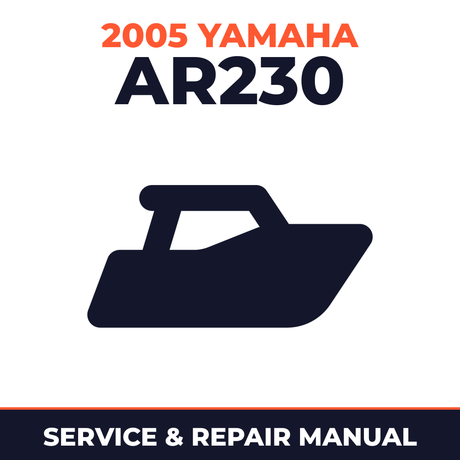 2005 Yamaha AR230 Service and Repair Manual - boat workshop manual cover