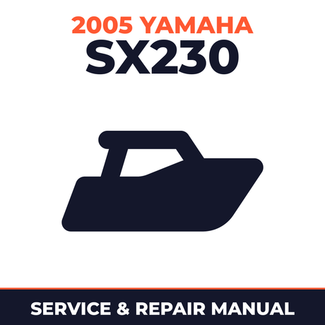 2005 Yamaha SX230 Service and Repair Manual - boat workshop manual cover