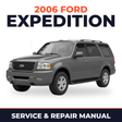 2006 Ford Expedition service and repair manual cover with vehicle photo