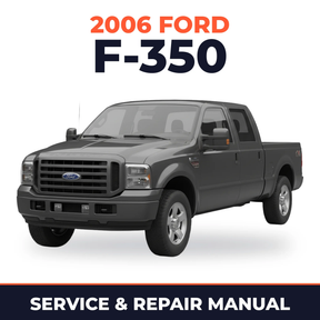 2006 Ford F-350 service and repair manual cover with vehicle photo