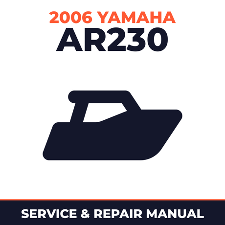 2006 Yamaha AR230 Service and Repair Manual - boat workshop manual cover