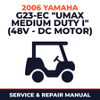 2006 Yamaha G23-EC "UMAX MEDIUM DUTY I" (48V - DC MOTOR) Service and Repair Manual - golf car workshop manual cover