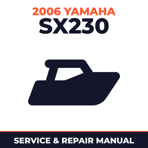 2006 Yamaha SX230 Service and Repair Manual - boat workshop manual cover