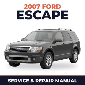 2007 Ford Escape service and repair manual cover with vehicle photo