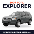 2007 Ford Explorer service and repair manual cover with vehicle photo