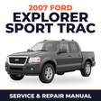 2007 Ford Explorer Sport Trac service and repair manual cover with vehicle photo