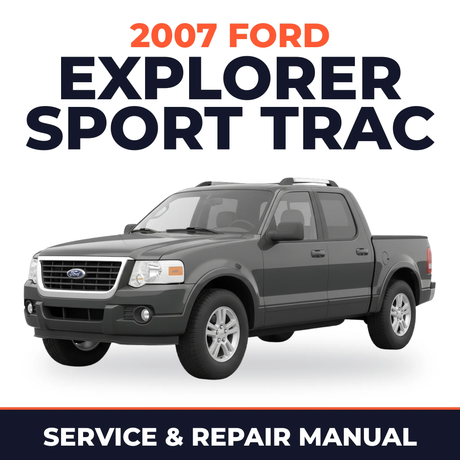 2007 Ford Explorer Sport Trac service and repair manual cover with vehicle photo