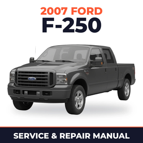 2007 Ford F-250 service and repair manual cover with vehicle photo
