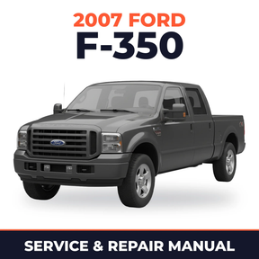 2007 Ford F-350 service and repair manual cover with vehicle photo