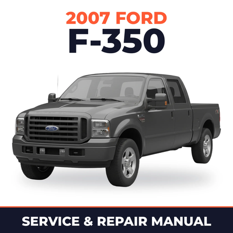 2007 Ford F-350 service and repair manual cover with vehicle photo