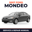 2007 Ford Mondeo service and repair manual cover with vehicle photo