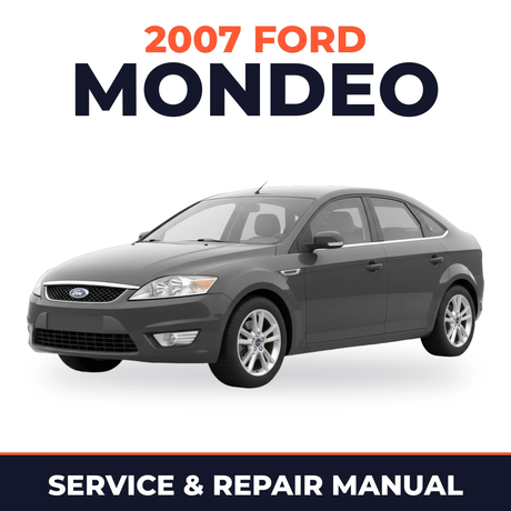 2007 Ford Mondeo service and repair manual cover with vehicle photo