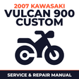 2007 Kawasaki Vulcan 900 Custom Service and Repair Manual - motorcycle workshop manual cover