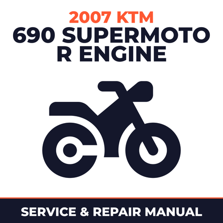 2007 KTM 690 Supermoto R Engine Service and Repair Manual - motorcycle workshop manual cover