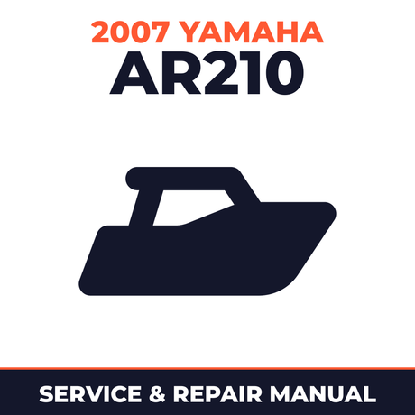 2007 Yamaha AR210 Service and Repair Manual - boat workshop manual cover