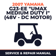 2007 Yamaha G23-EE "UMAX MEDIUM DUTY I" (48V - DC MOTOR) Service and Repair Manual - golf car workshop manual cover