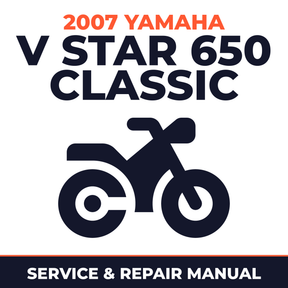 2007 Yamaha V STAR 650 CLASSIC Service and Repair Manual - motorcycle workshop manual cover