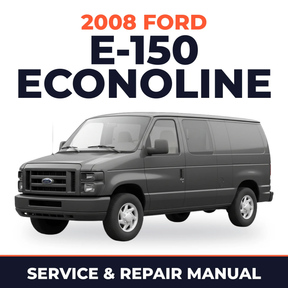 2008 Ford E-150 Econoline service and repair manual cover with vehicle photo