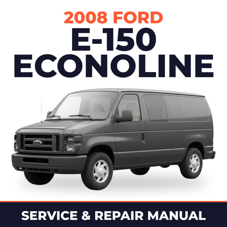 2008 Ford E-150 Econoline service and repair manual cover with vehicle photo