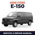 2008 Ford E-150 service and repair manual cover with vehicle photo