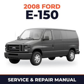 2008 Ford E-150 service and repair manual cover with vehicle photo