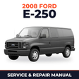 2008 Ford E-250 service and repair manual cover with vehicle photo