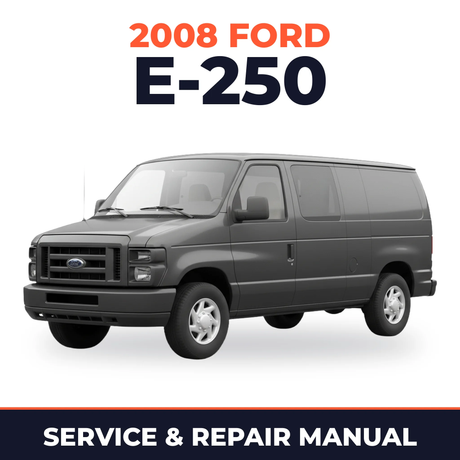 2008 Ford E-250 service and repair manual cover with vehicle photo