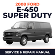 2008 Ford E-450 Super Duty service and repair manual cover with vehicle photo