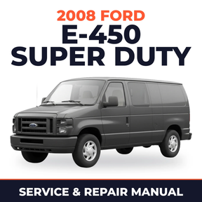2008 Ford E-450 Super Duty service and repair manual cover with vehicle photo