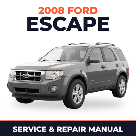 2008 Ford Escape service and repair manual cover with vehicle photo