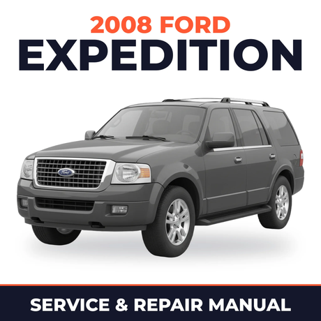 2008 Ford Expedition service and repair manual cover with vehicle photo