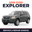 2008 Ford Explorer service and repair manual cover with vehicle photo